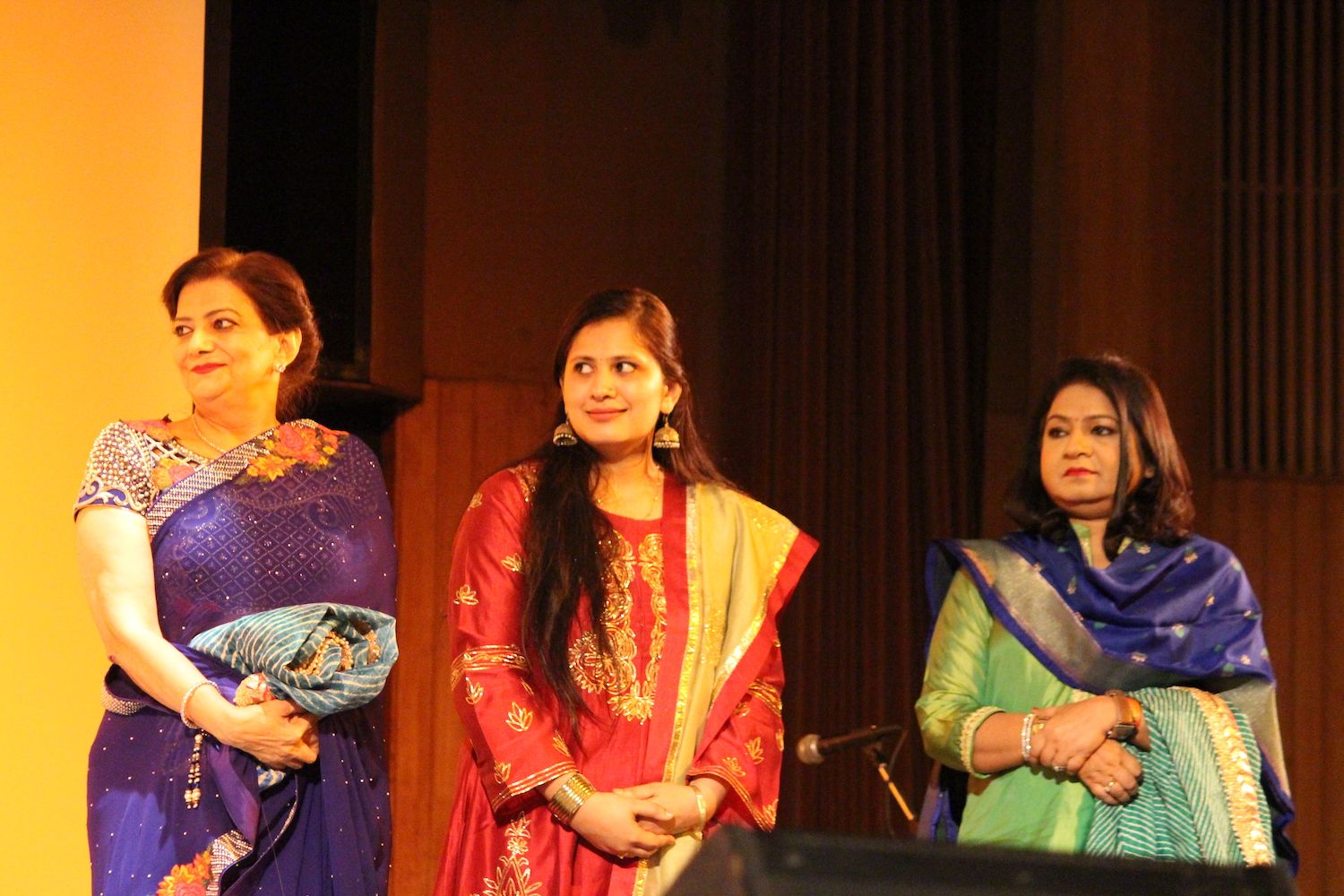 Mrs. Lalita Nijhawan standing with guests