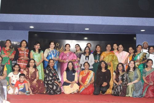 Recipients and guests at an award ceremony