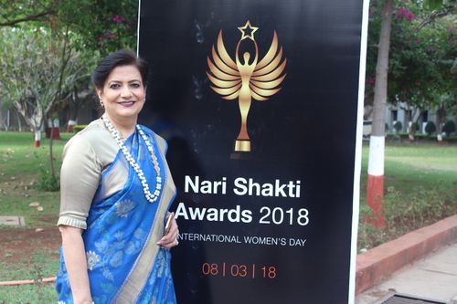 Mrs. Lalita Nijhawan at the award ceremony