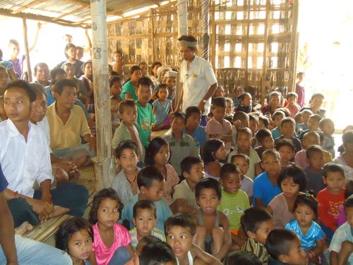 Children attending a talk