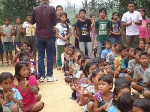 Children singing