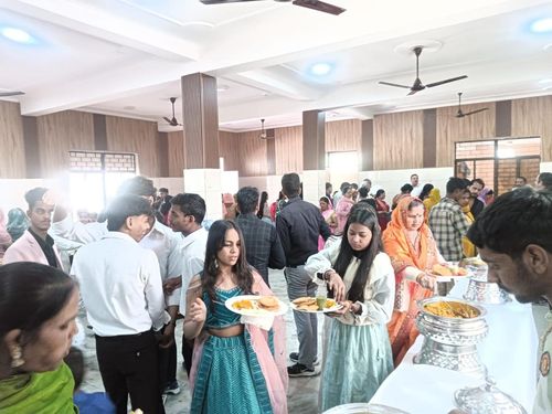 Guests having good at the marriage ceremony