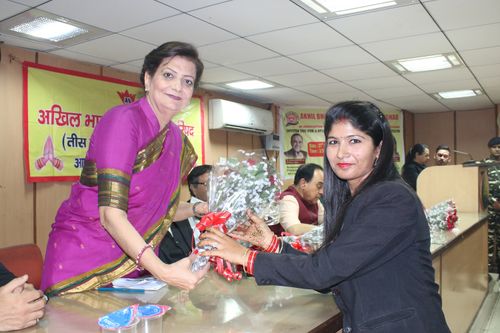 Mrs. Lalita Nijhawan in a meeting