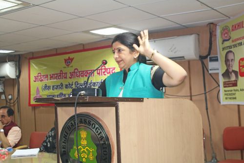 Mrs. Lalita Nijhawan in a meeting