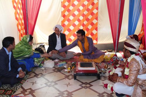 Mrs. Lalita Nijhawan in a wedding ceremony